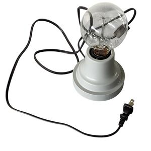Modern Gray Table Lamp with Bulb